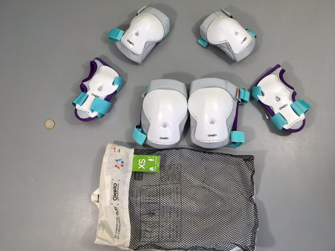 Set de 3 prote.ctions, genoux-coudes-poignets, XS, 6-10a Oxelo, moins cher chez Petit Kiwi