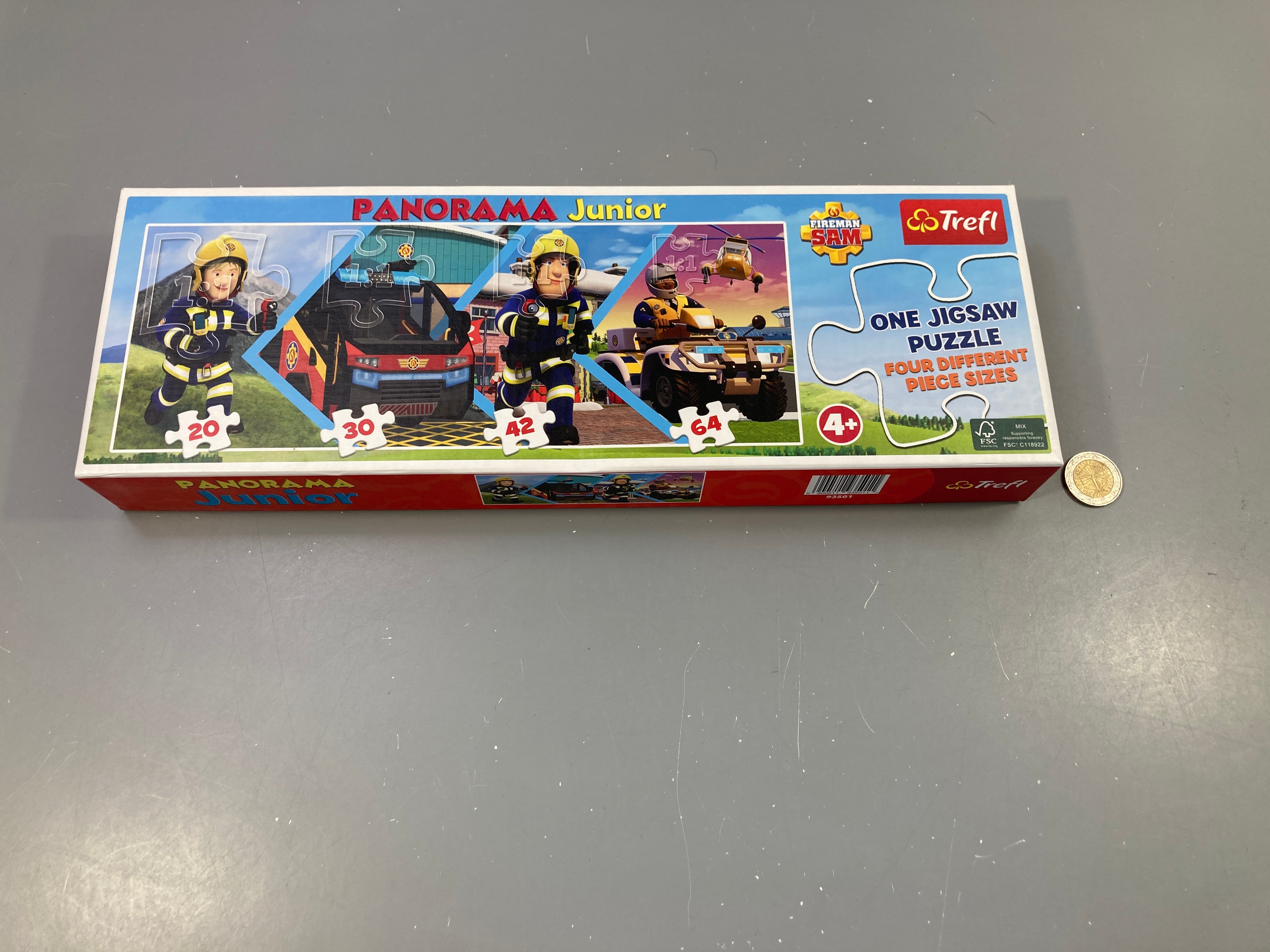 4 Puzzles panorama junior Sam le pompier, +4a - complet