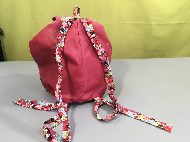 Petit sac à dos enduit rose foncé, Asie, moins cher chez Petit Kiwi