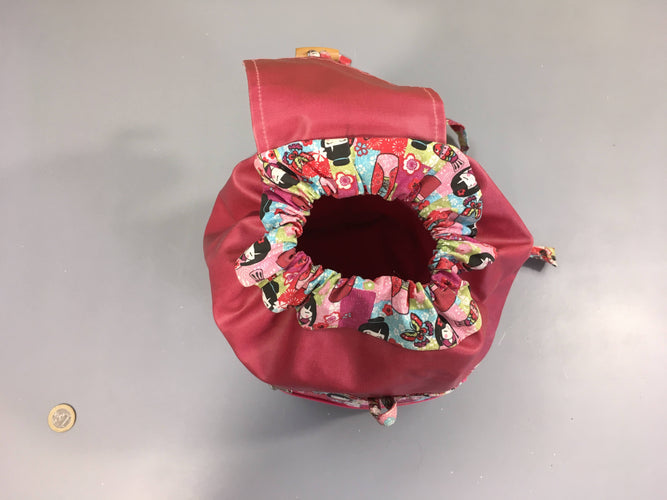 Petit sac à dos enduit rose foncé, Asie, moins cher chez Petit Kiwi