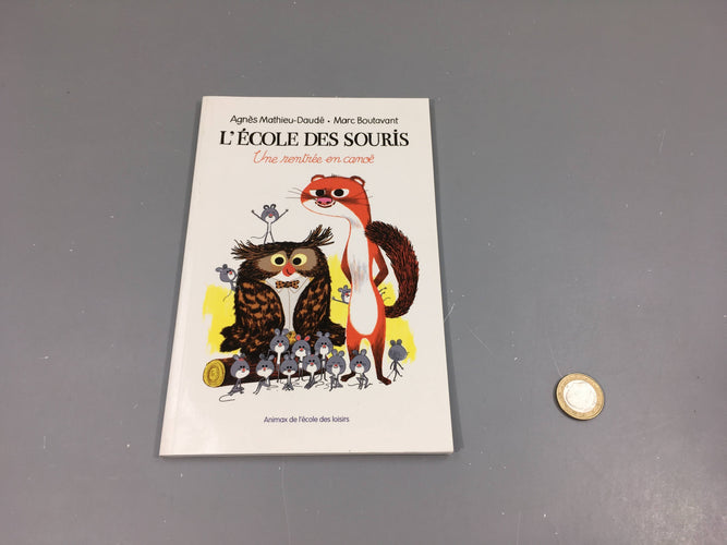 L'école des souris-Une rentrée en canoë-Coin corné arrière-Ecole des max, moins cher chez Petit Kiwi