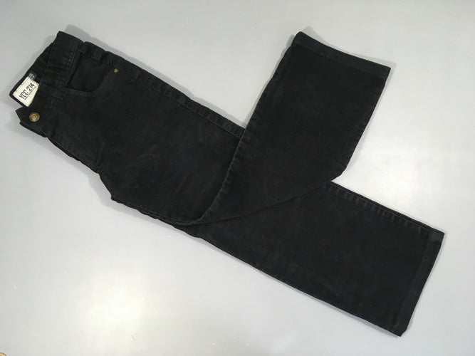 Pantalon large velours côtelé noir, moins cher chez Petit Kiwi