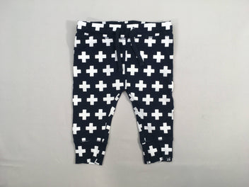 Pantalon molleton bleu marine croix