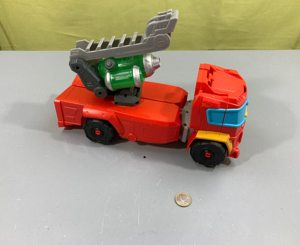 Transformers Playskool Rescue Bots Academy - Robot Secouriste Hot Shot - sons et lumière - fonctionne, moins cher chez Petit Kiwi