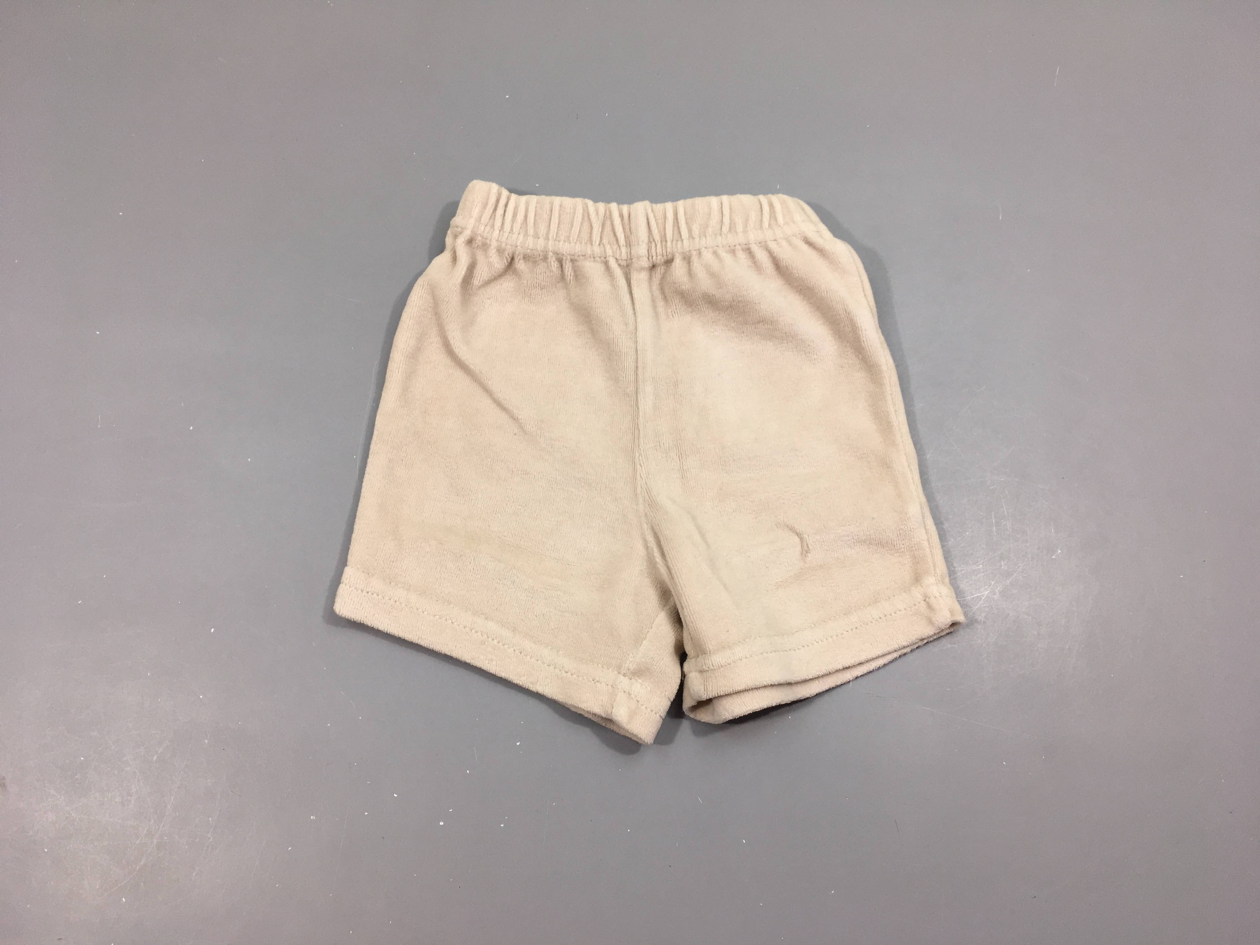 Short velours beige