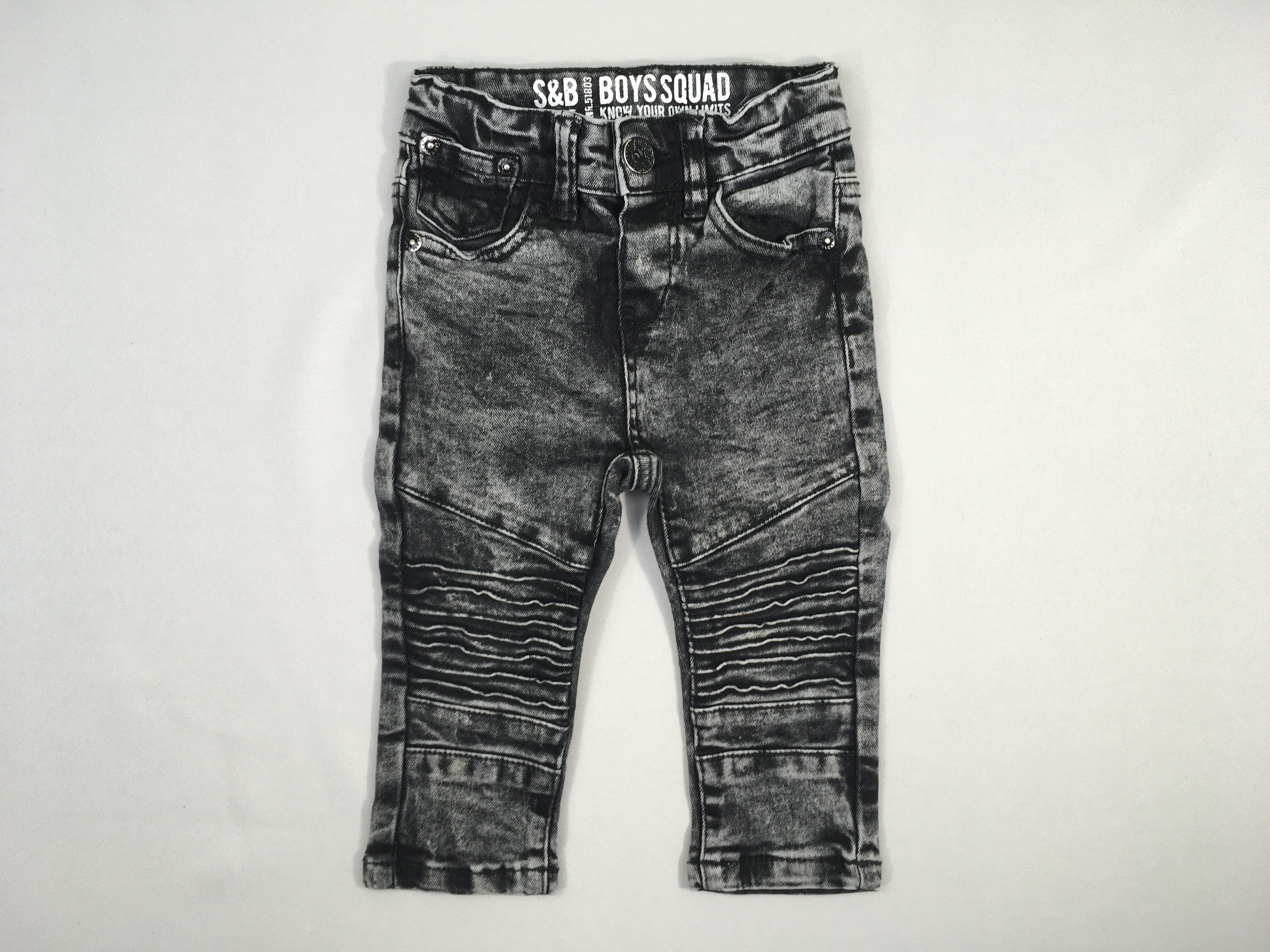 Jeans noir effet délavé