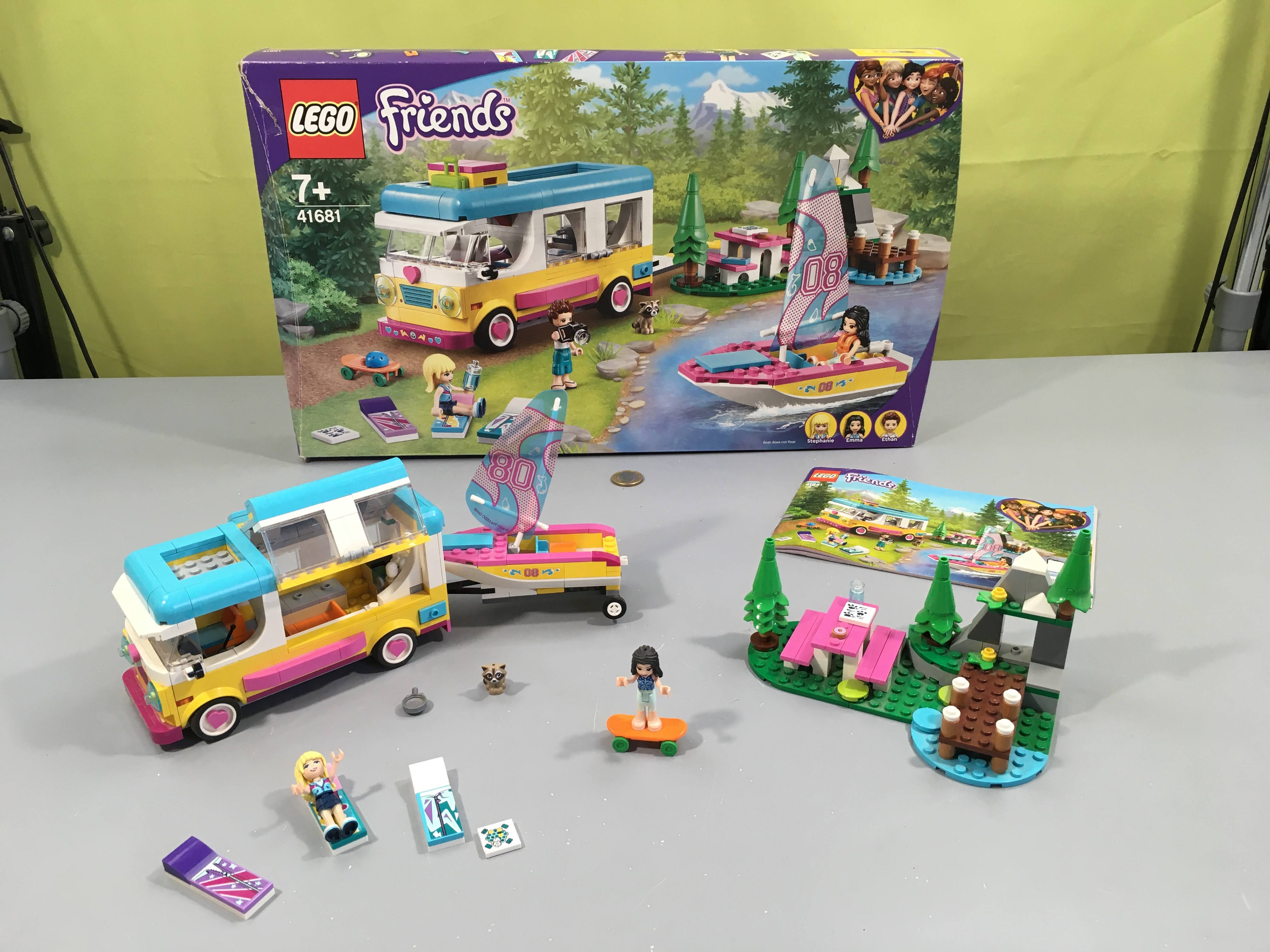 Lego Friends 41681 Le camping car et le voilier de la forêt-Manque coffre de toi et 1 personnage +7a