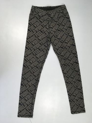 Legging épais noir texte, moins cher chez Petit Kiwi