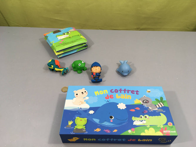 Mon coffret de bain, livre avec 2 personnages + 2 personnages Mike the knight, Auzou, moins cher chez Petit Kiwi