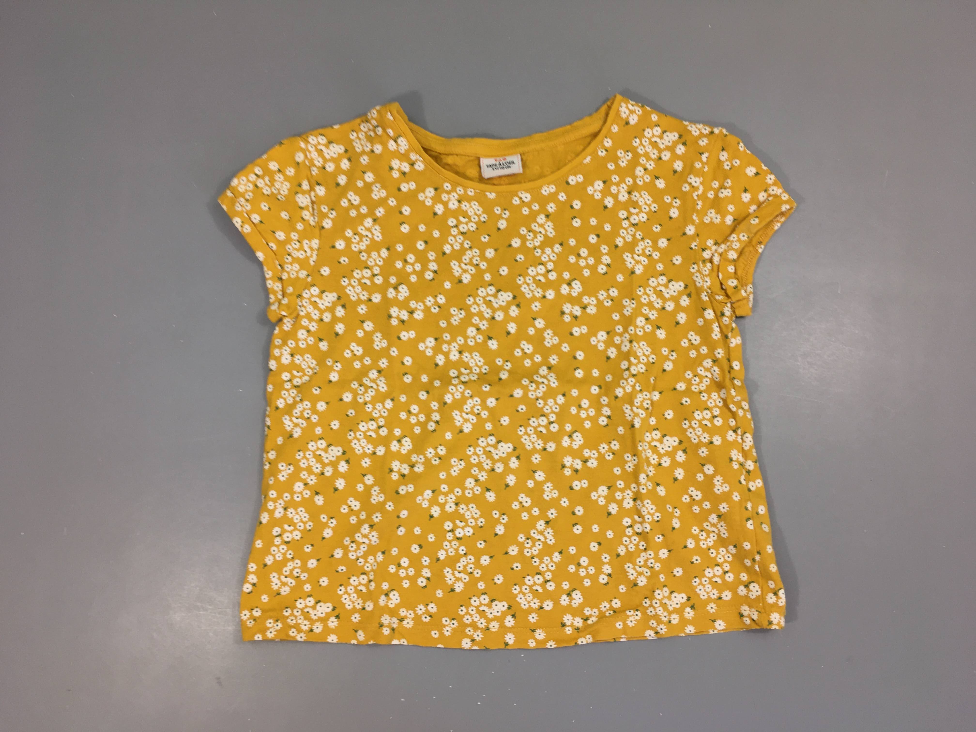 T-shirt m.c jaune fleuri