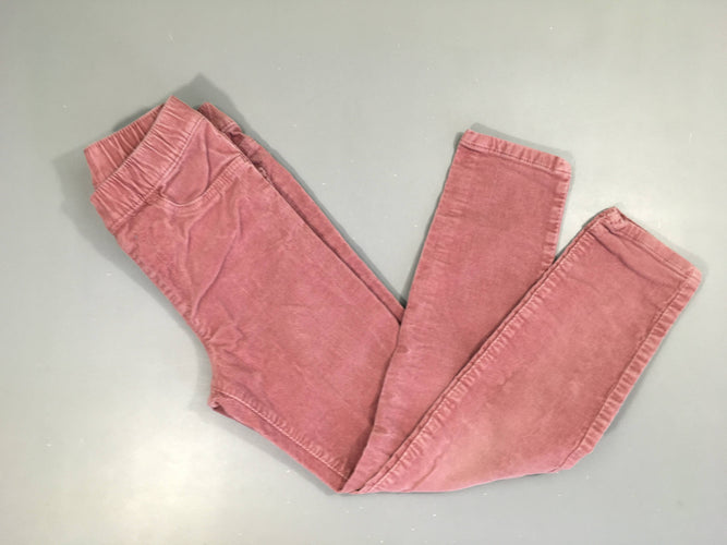 Jegging velours côtelé rose, moins cher chez Petit Kiwi