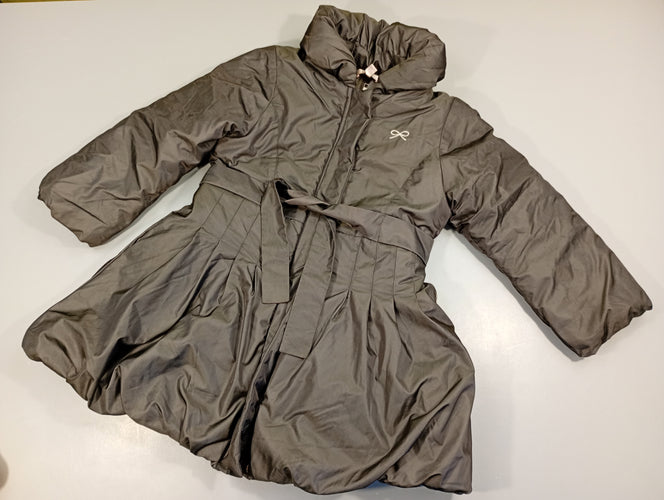 Veste  zippé à capuche (ra,gée dans le col) grise satinée, moins cher chez Petit Kiwi