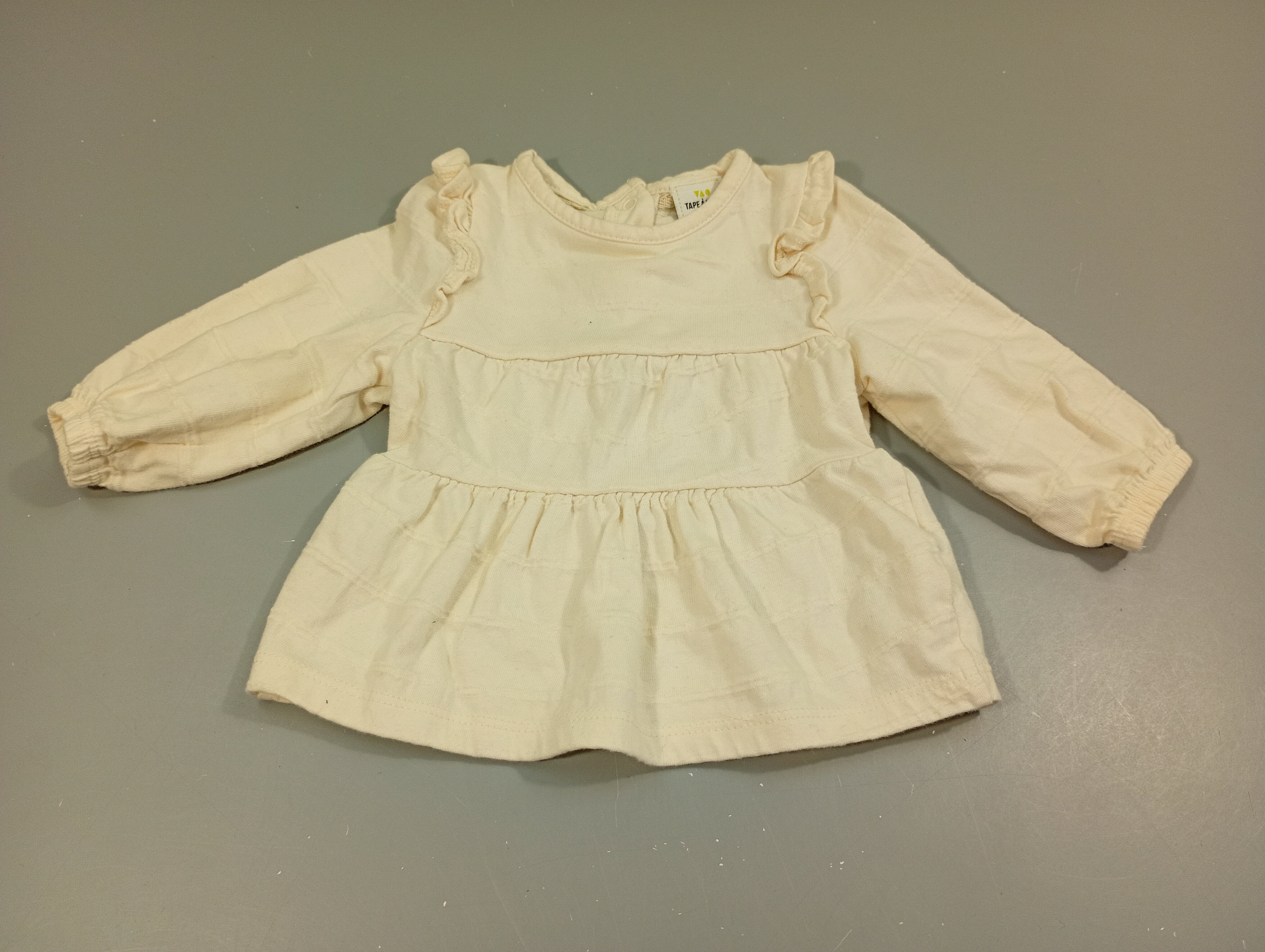 Blouse m.l écru texturé