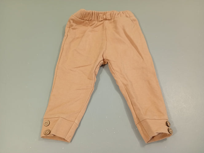 Pantalon molleton vieux rose. Petit noeud, moins cher chez Petit Kiwi