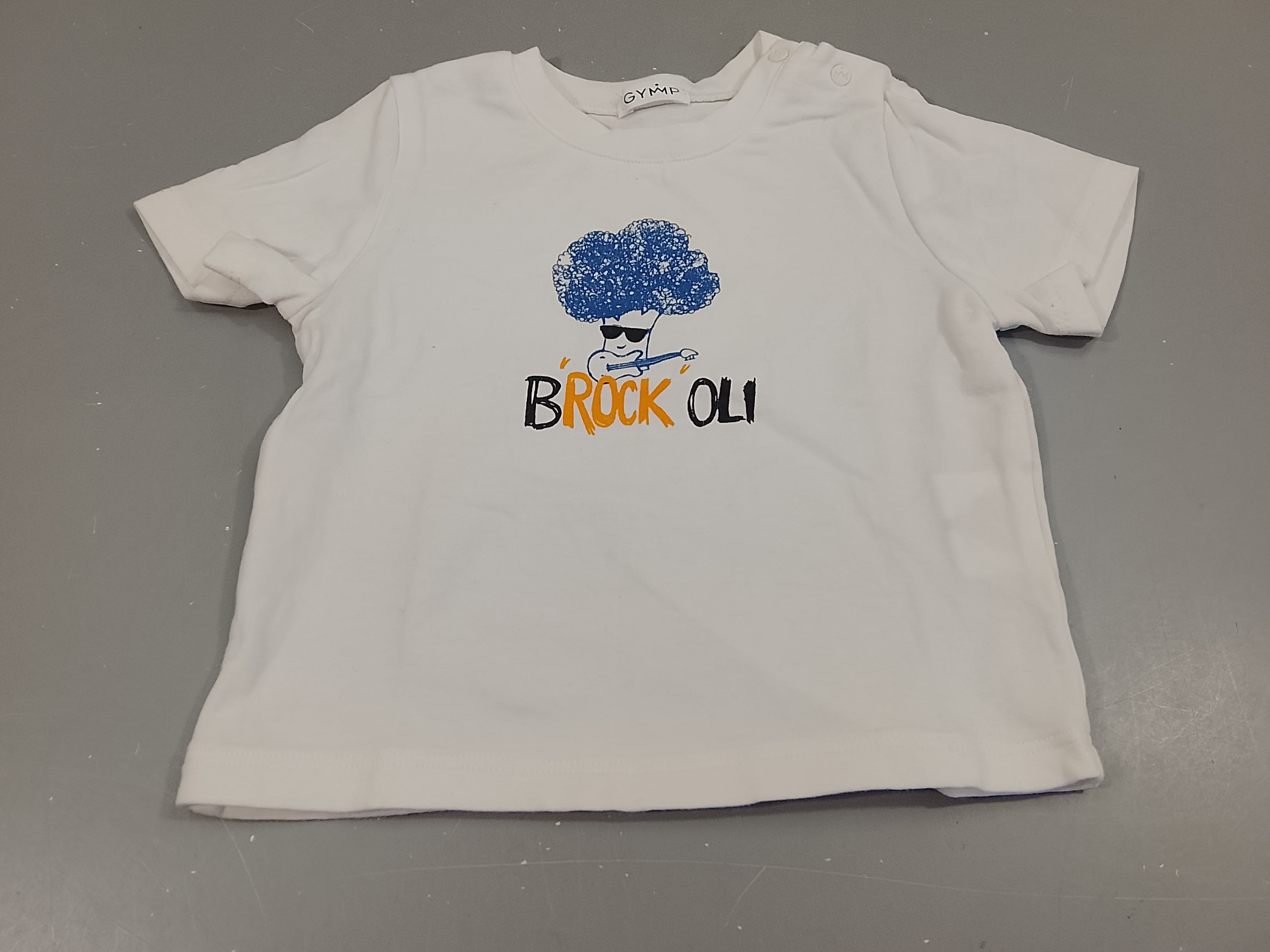 T-shirt m.c blanc , brocoli 