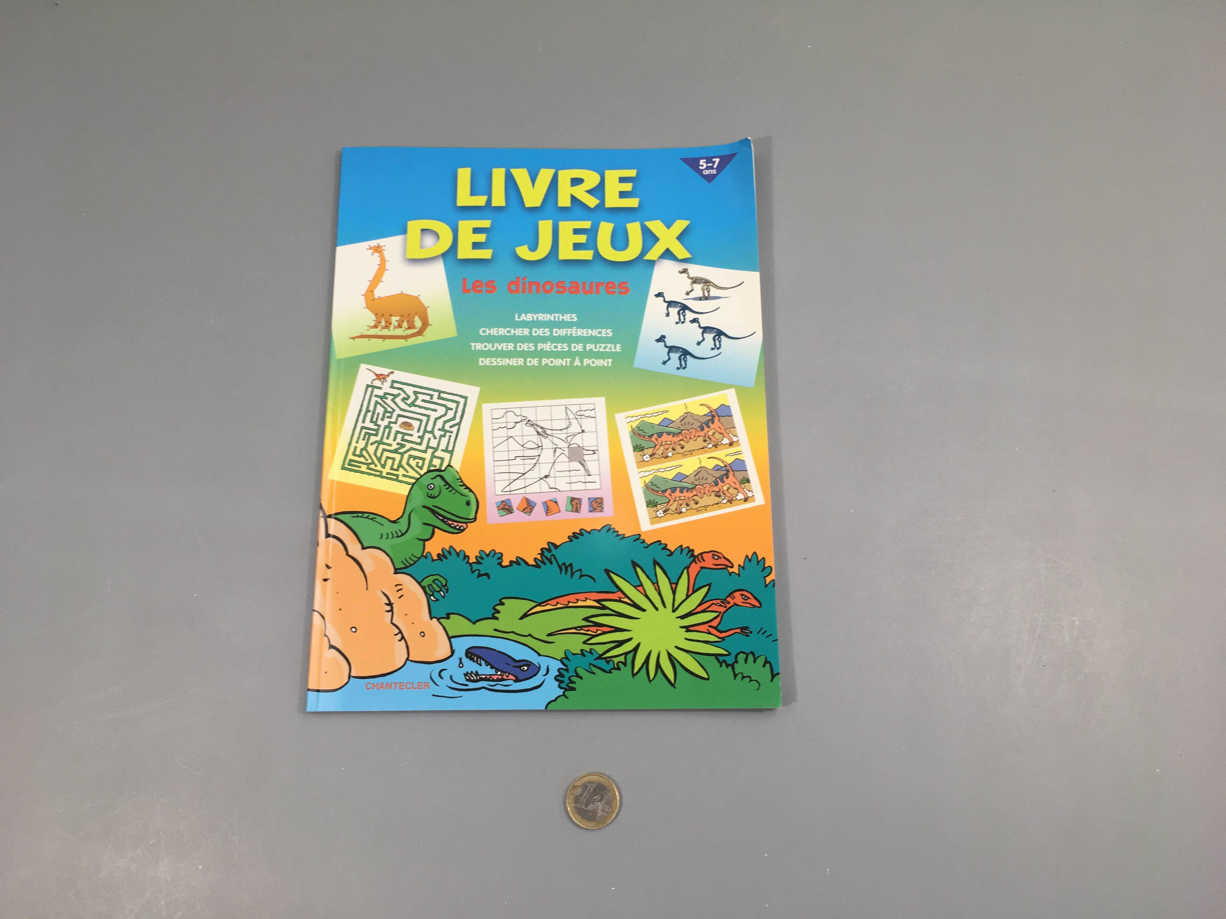 Livre de jeux les dinosaures, 5-7ans