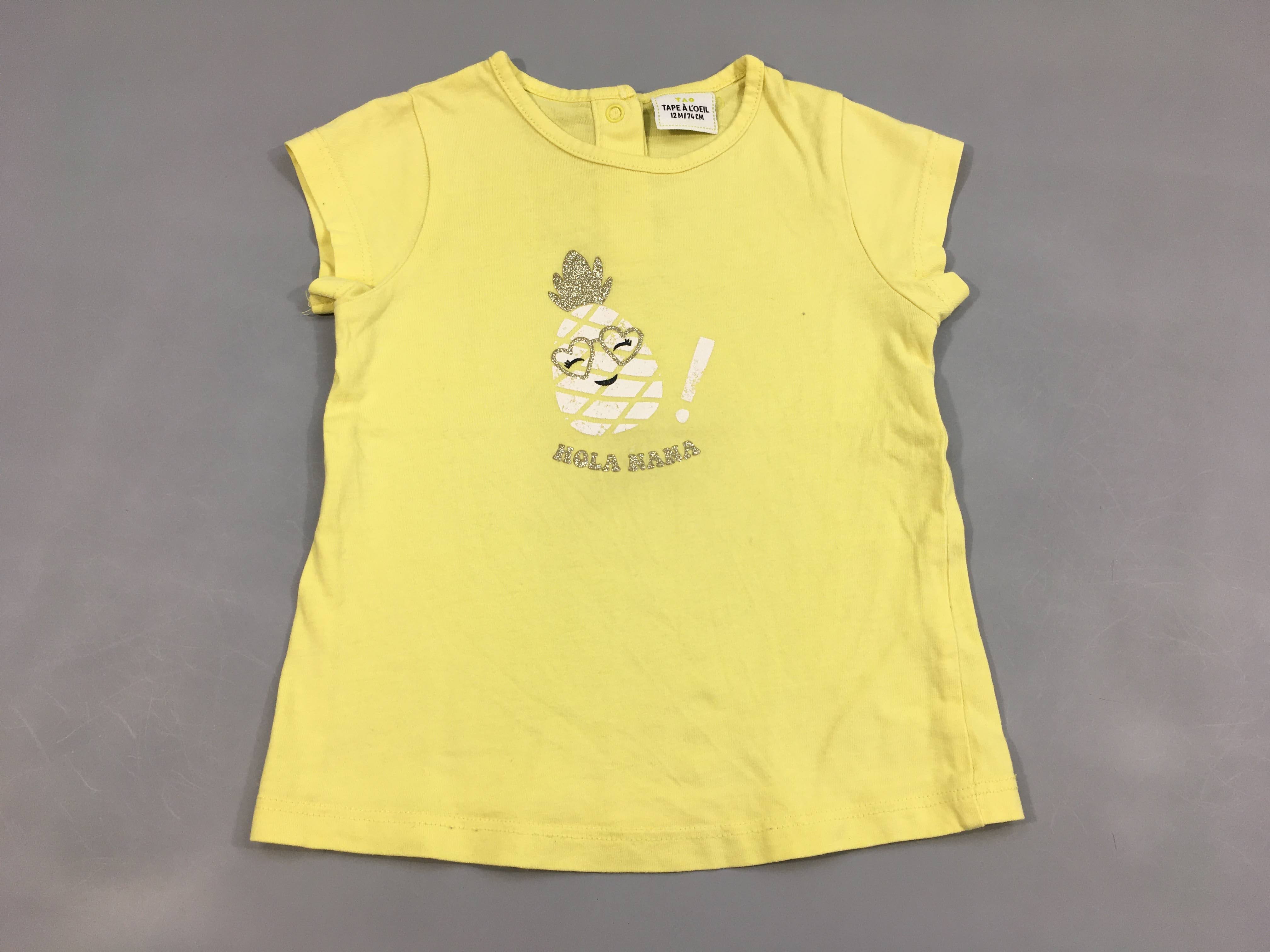 T-shirt m.c jaune ananas