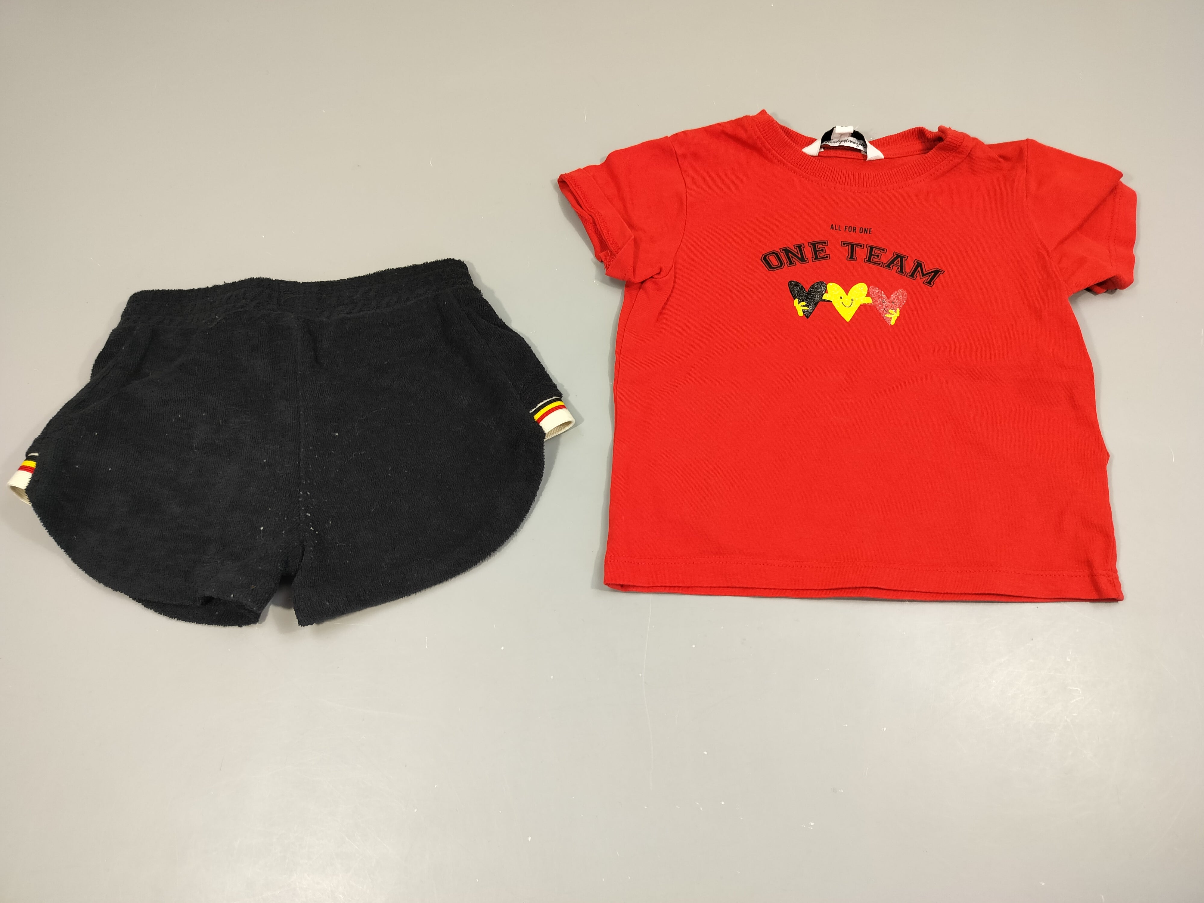 Ensemble T-shirt m.c  jersey rouge  