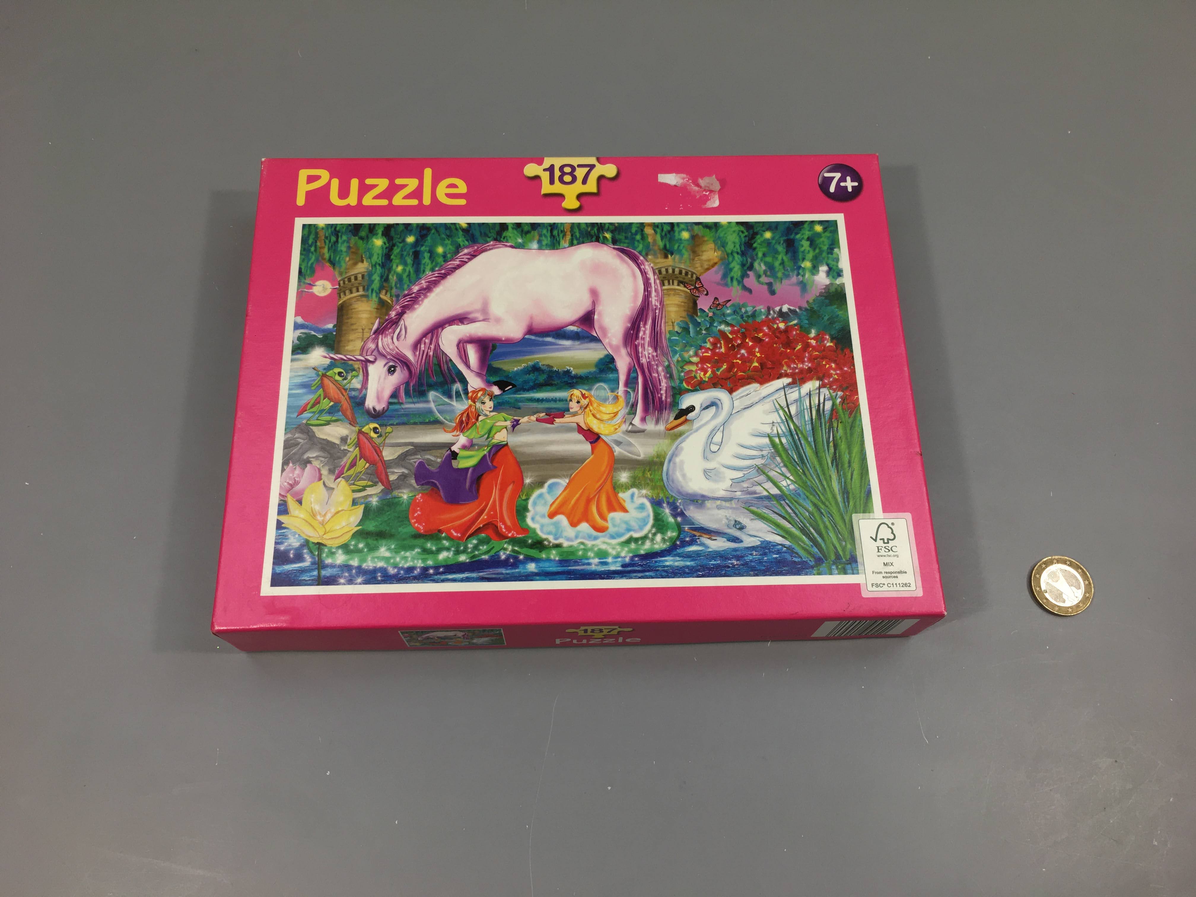 Puzzle fées licorne, 187pcs, +7a