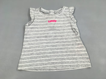 T-shirt m.c gris rayé blanc levi's