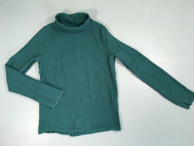 T-shirt m.l col roulé vert côtelé, moins cher chez Petit Kiwi