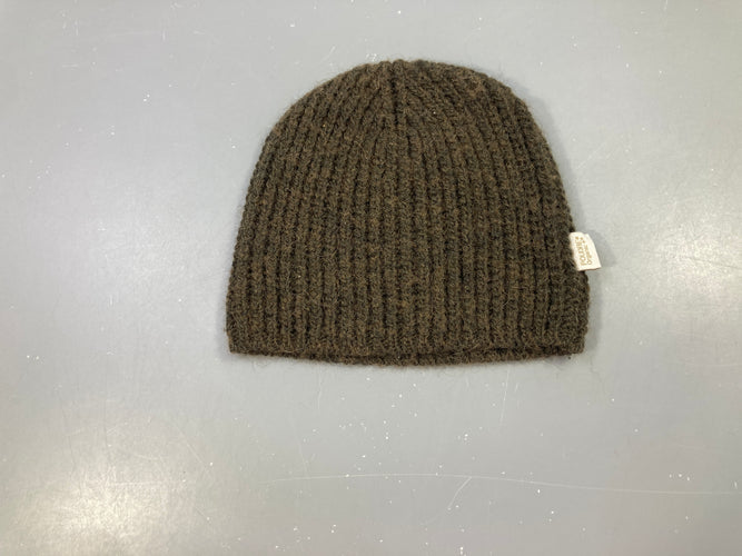Bonnet mailles côtelées marron- Poudre Organic, moins cher chez Petit Kiwi
