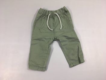Pantalon toile verte poche avant
