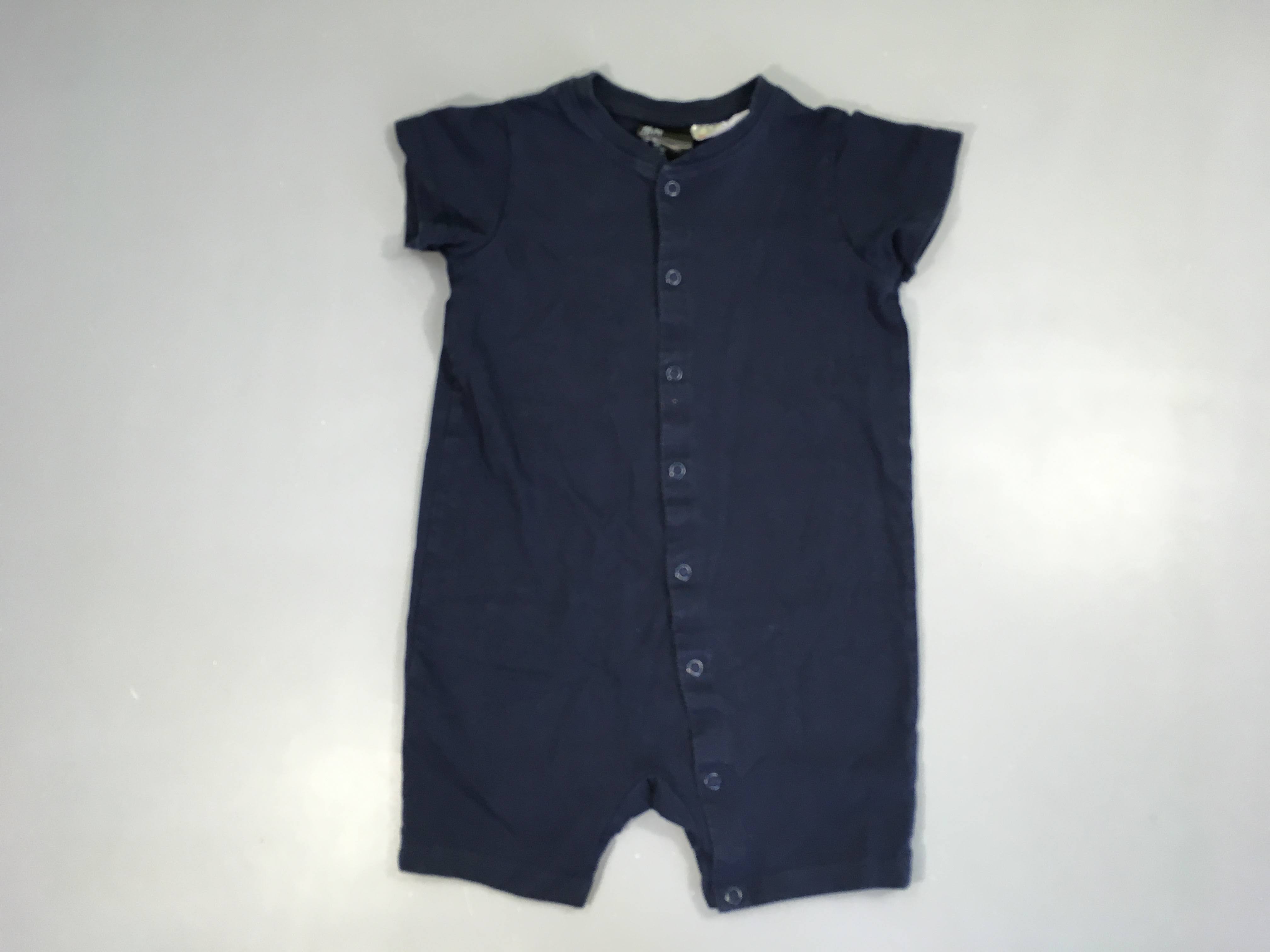 Combishort jersey bleu foncé