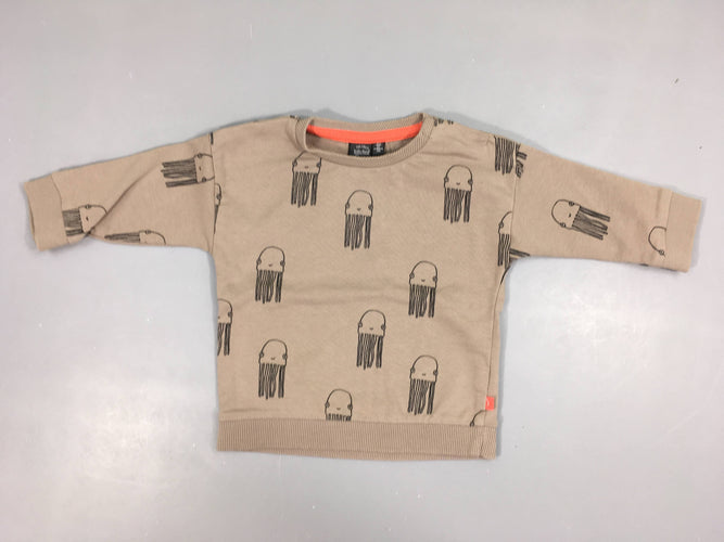 Sweat taupe méduses, moins cher chez Petit Kiwi