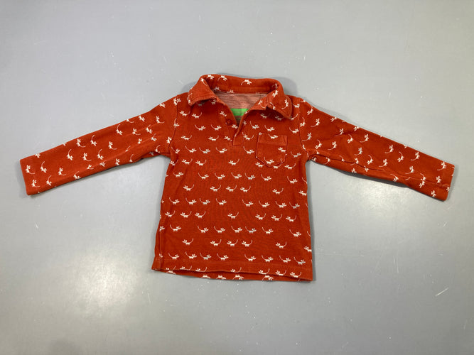Polo colton bio ml orangé souris-Lily Balou, moins cher chez Petit Kiwi