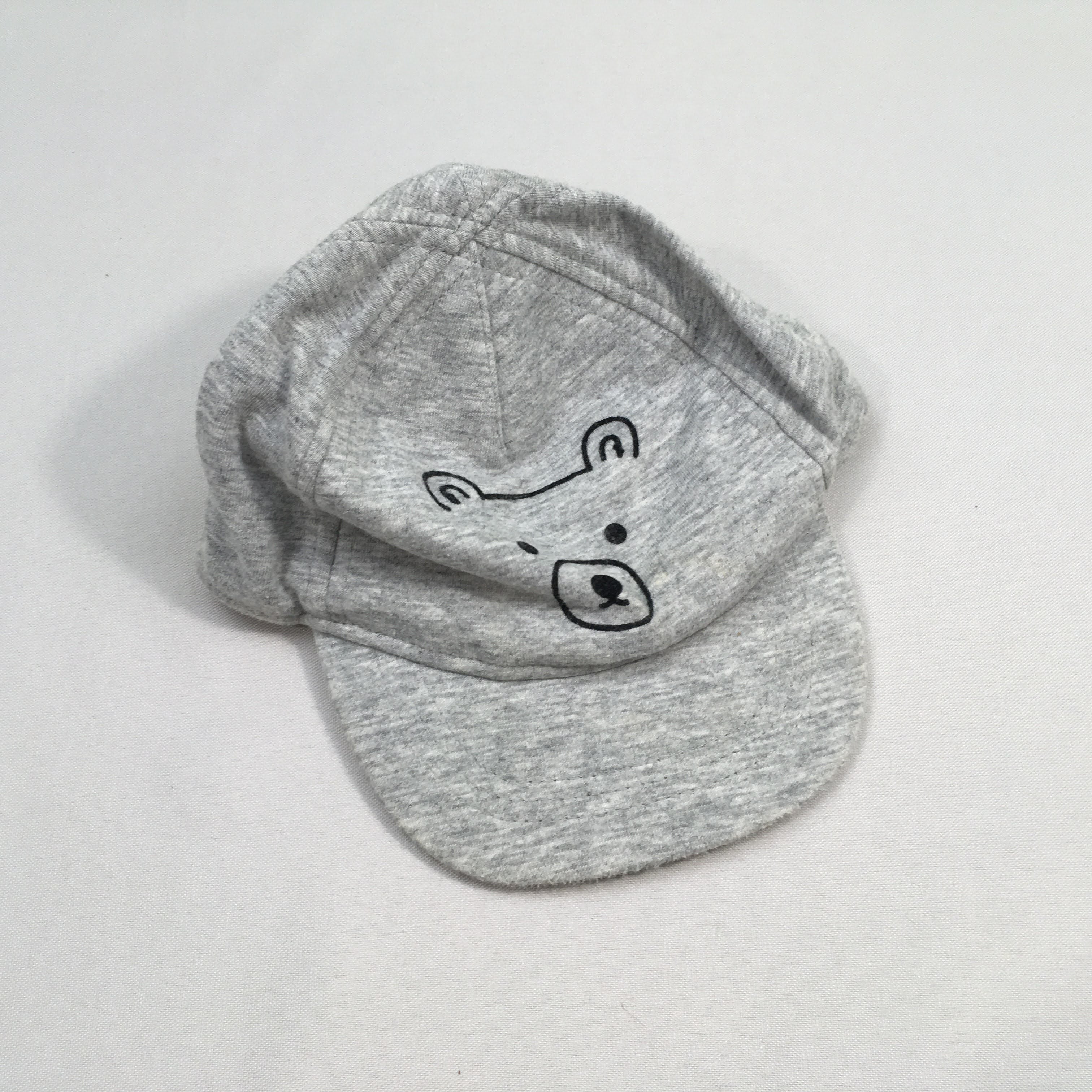 Casquette jersey gris chiné ours