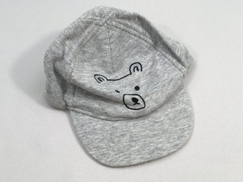 Casquette jersey gris chiné ours