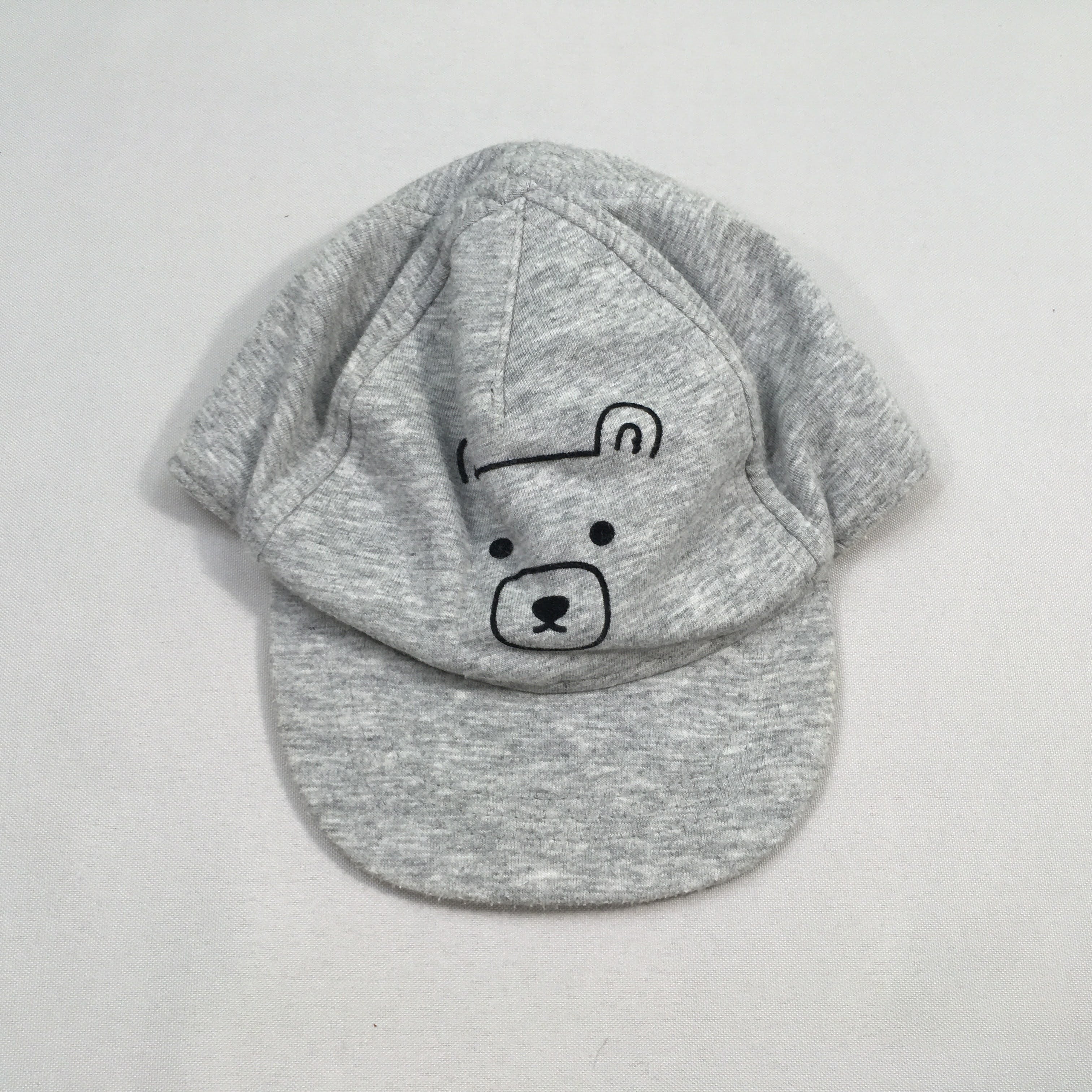 Casquette jersey gris chiné ours