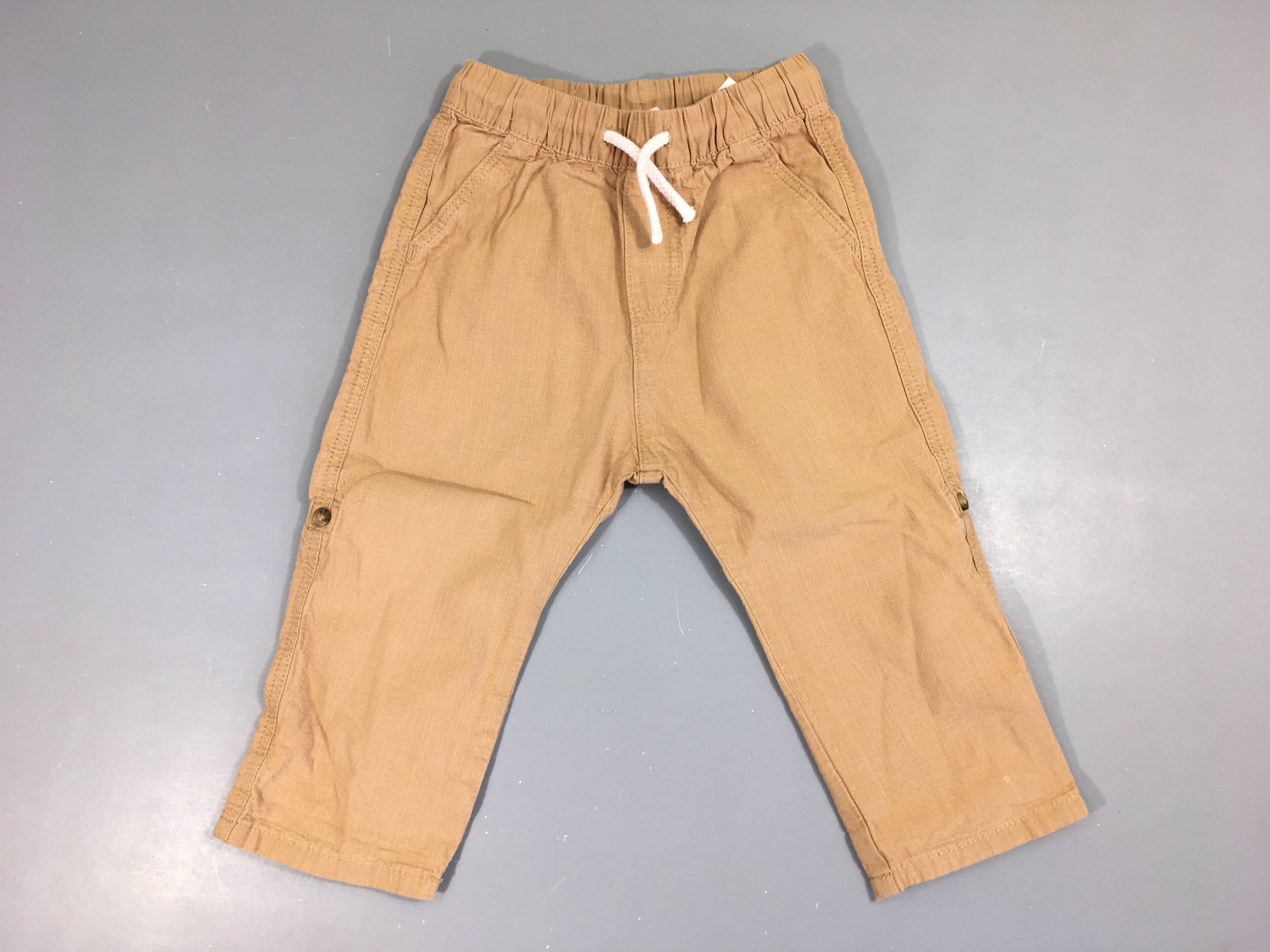 Pantalon beige taille élastique