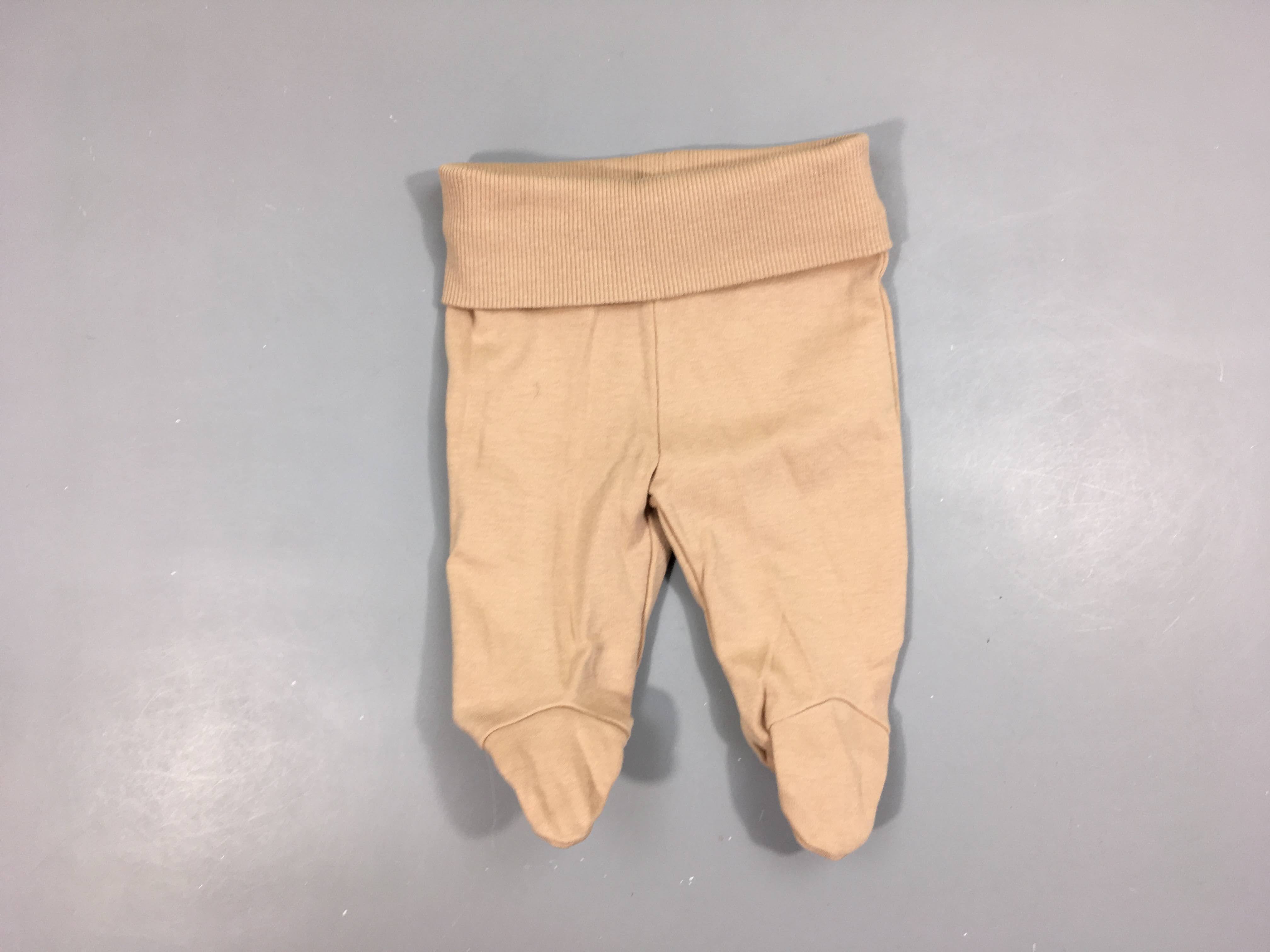 Pantalon jersey à pieds beige