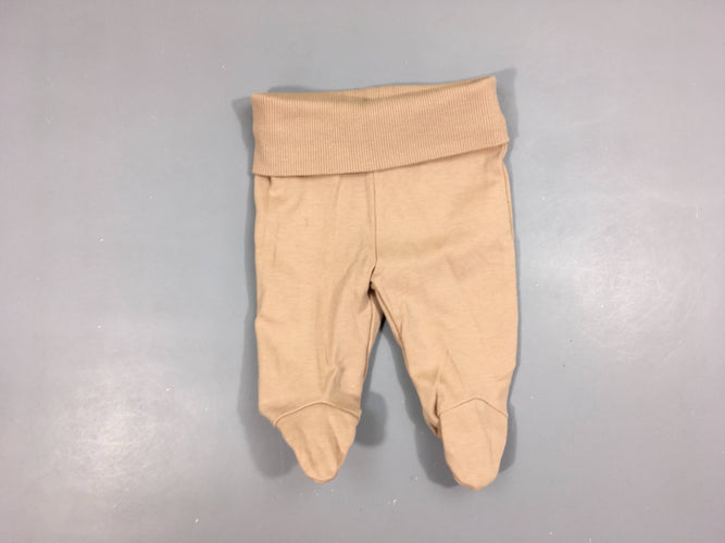 Pantalon jersey à pieds beige, moins cher chez Petit Kiwi
