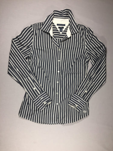 Chemisier ligné gris foncé/blanc - XS, moins cher chez Petit Kiwi