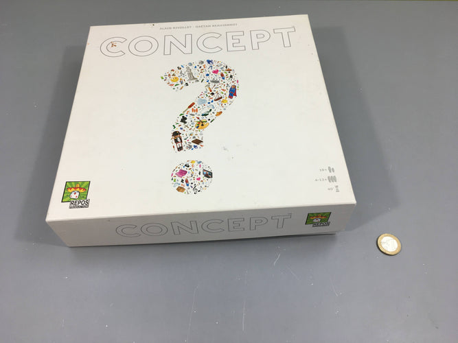 Concept 10+, manque un petit cube, n'empêche pas le jeu, moins cher chez Petit Kiwi