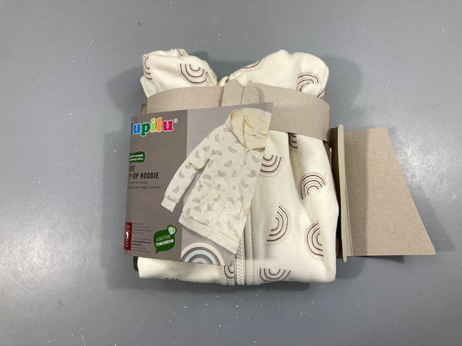 Neuf-Sweat zippé à capuche blanc arc-en-ciel, moins cher chez Petit Kiwi