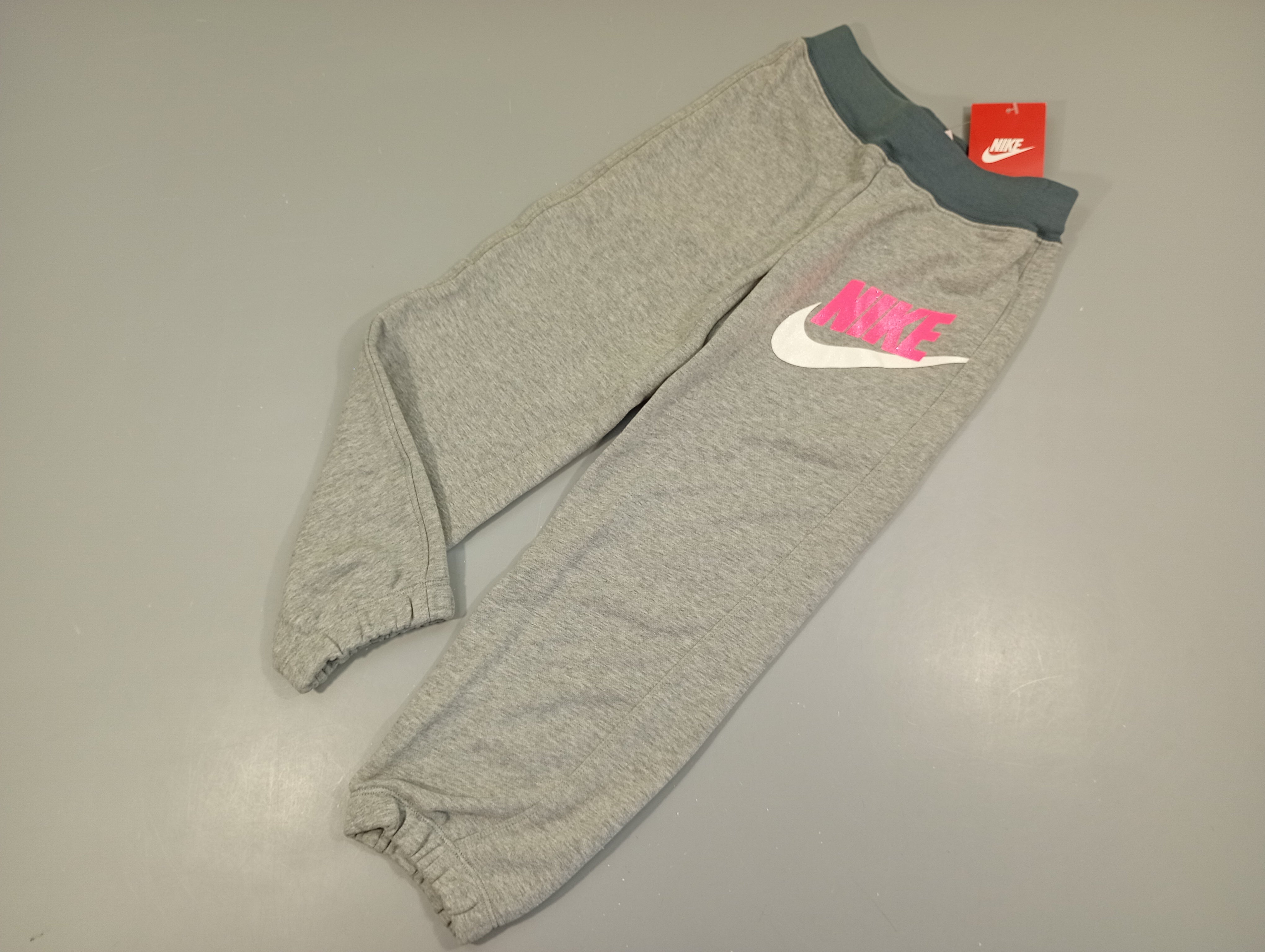 NEUF Pantalon de sport taille et chevilles élastiques gris flammé 