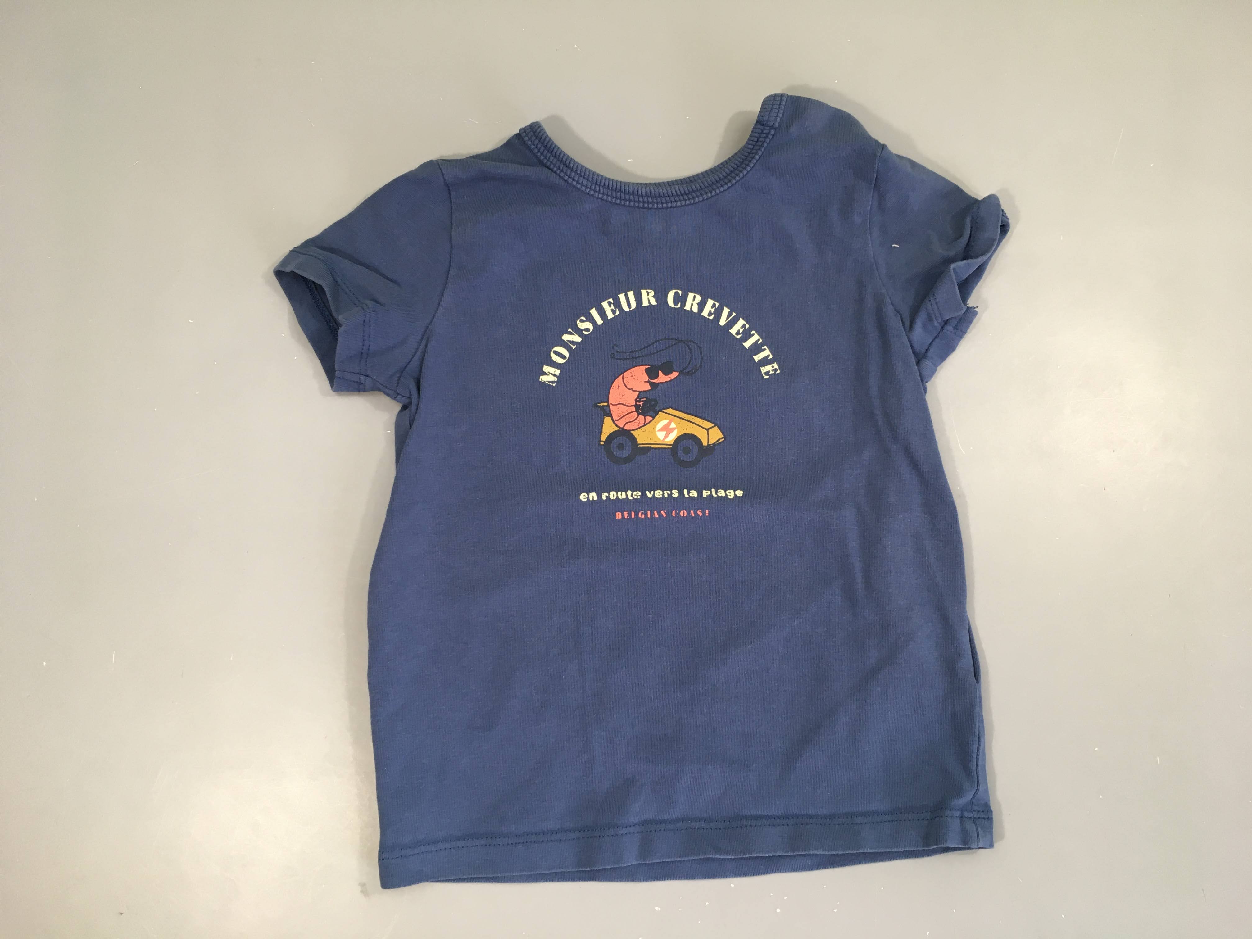 T-shirt m.c bleu monsieur crevette