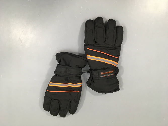 Gants de ski noirs Thermolate insulation, moins cher chez Petit Kiwi