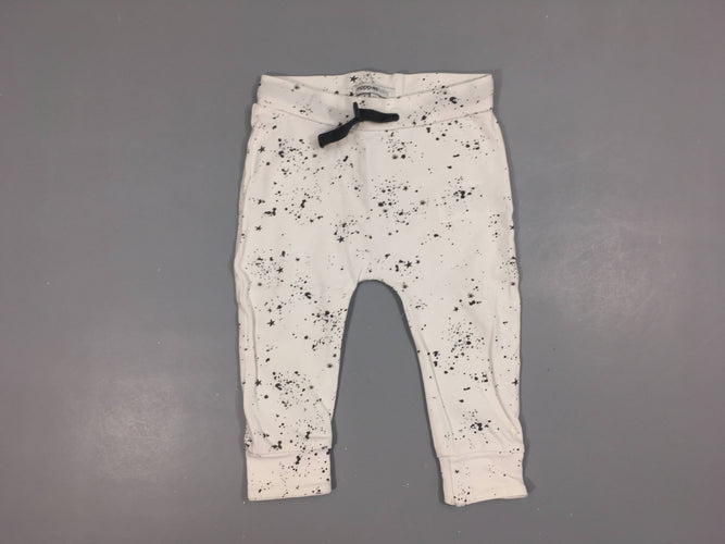 Pantalon jersey blanc effet taches, moins cher chez Petit Kiwi