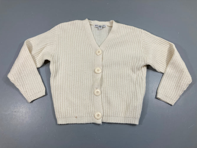 Gilet blanc, moins cher chez Petit Kiwi