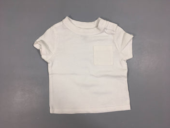 T-shirt m.c blanc cassé poche