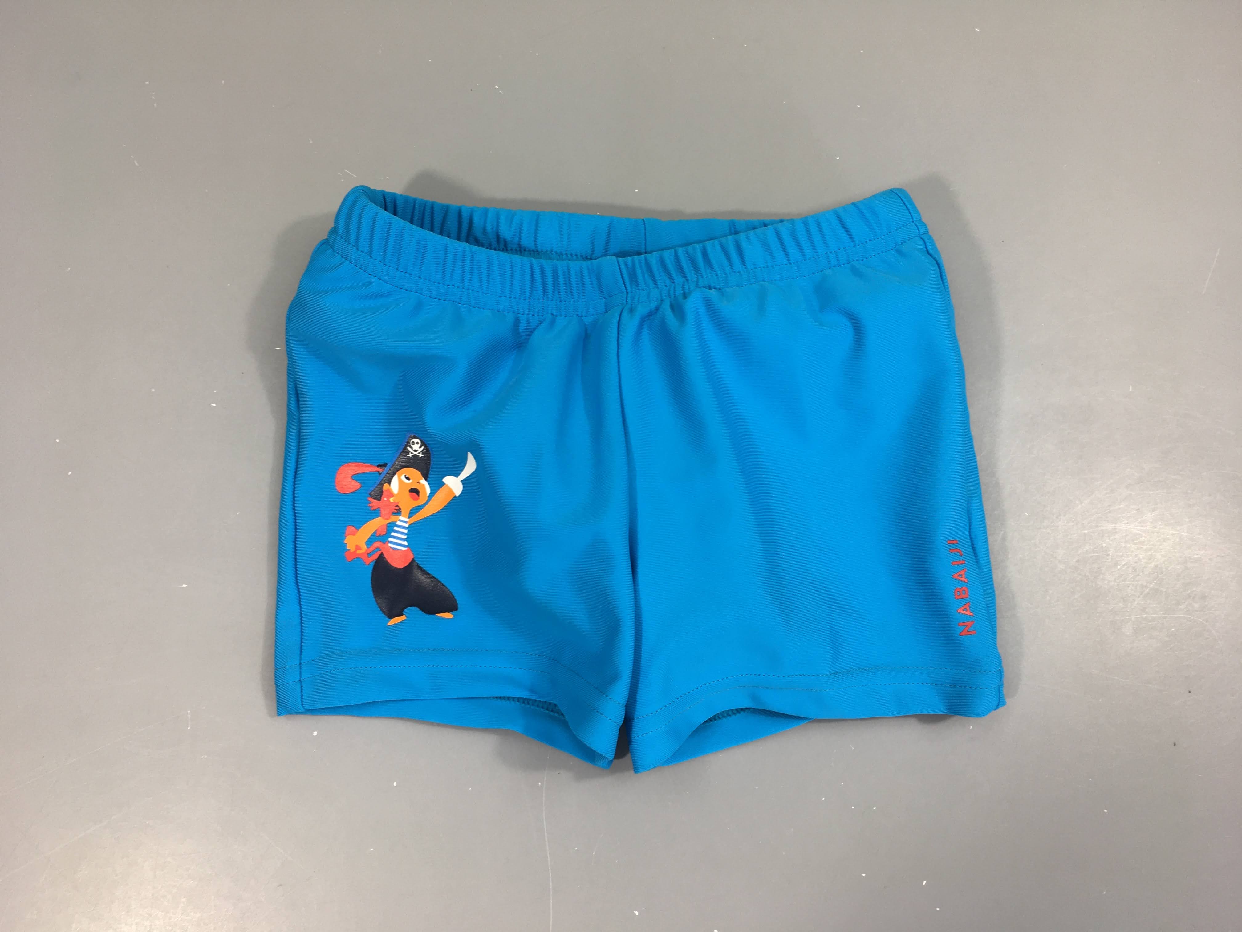 Maillot boxer turquoise pirate