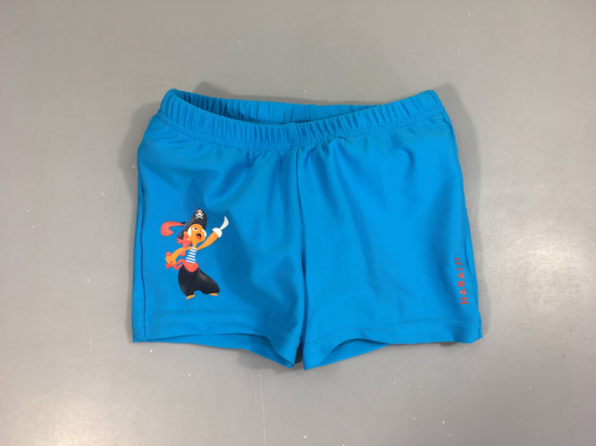 Maillot boxer turquoise pirate, moins cher chez Petit Kiwi