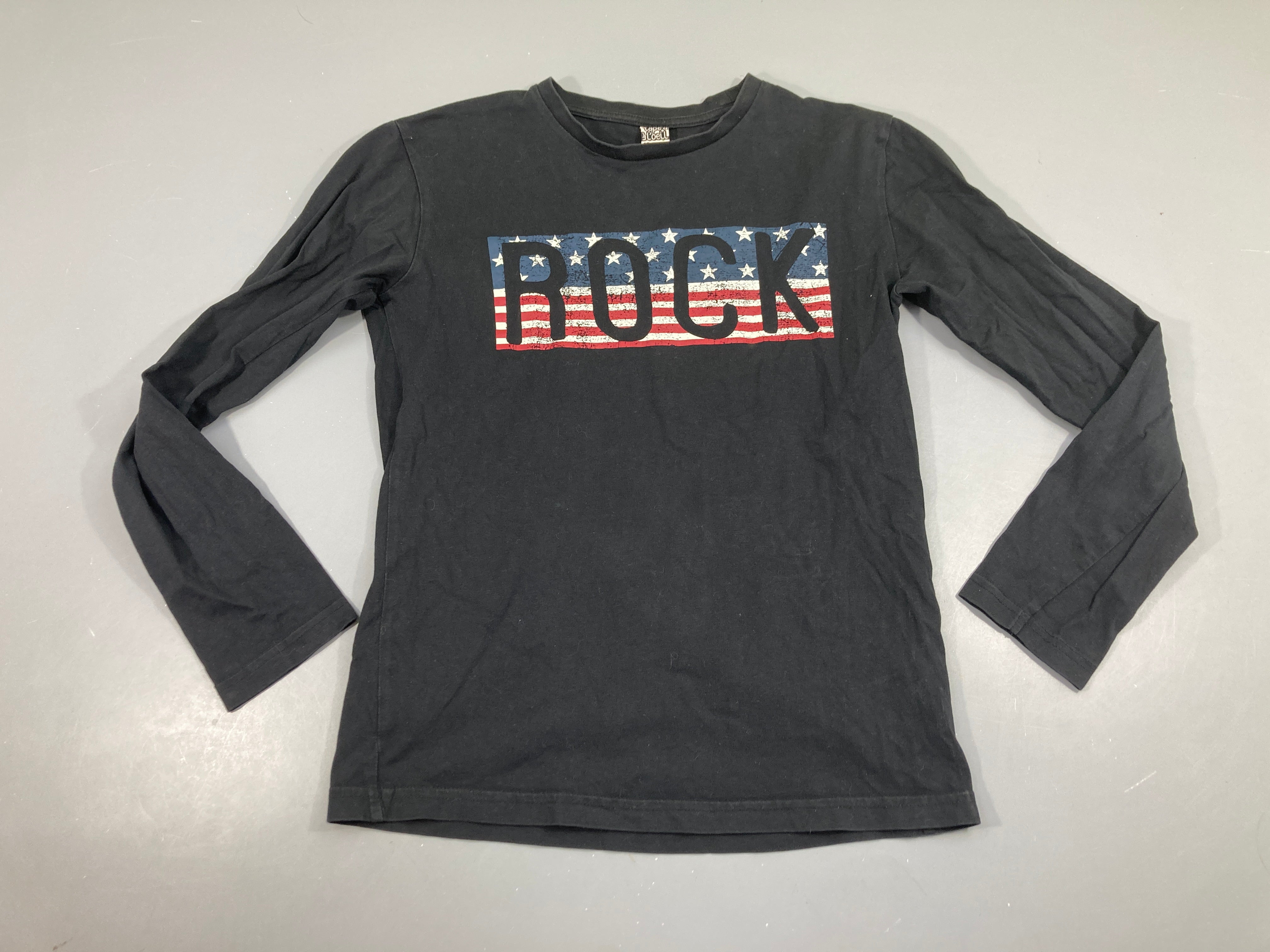 T-shirt m.l noir drapeau Rock