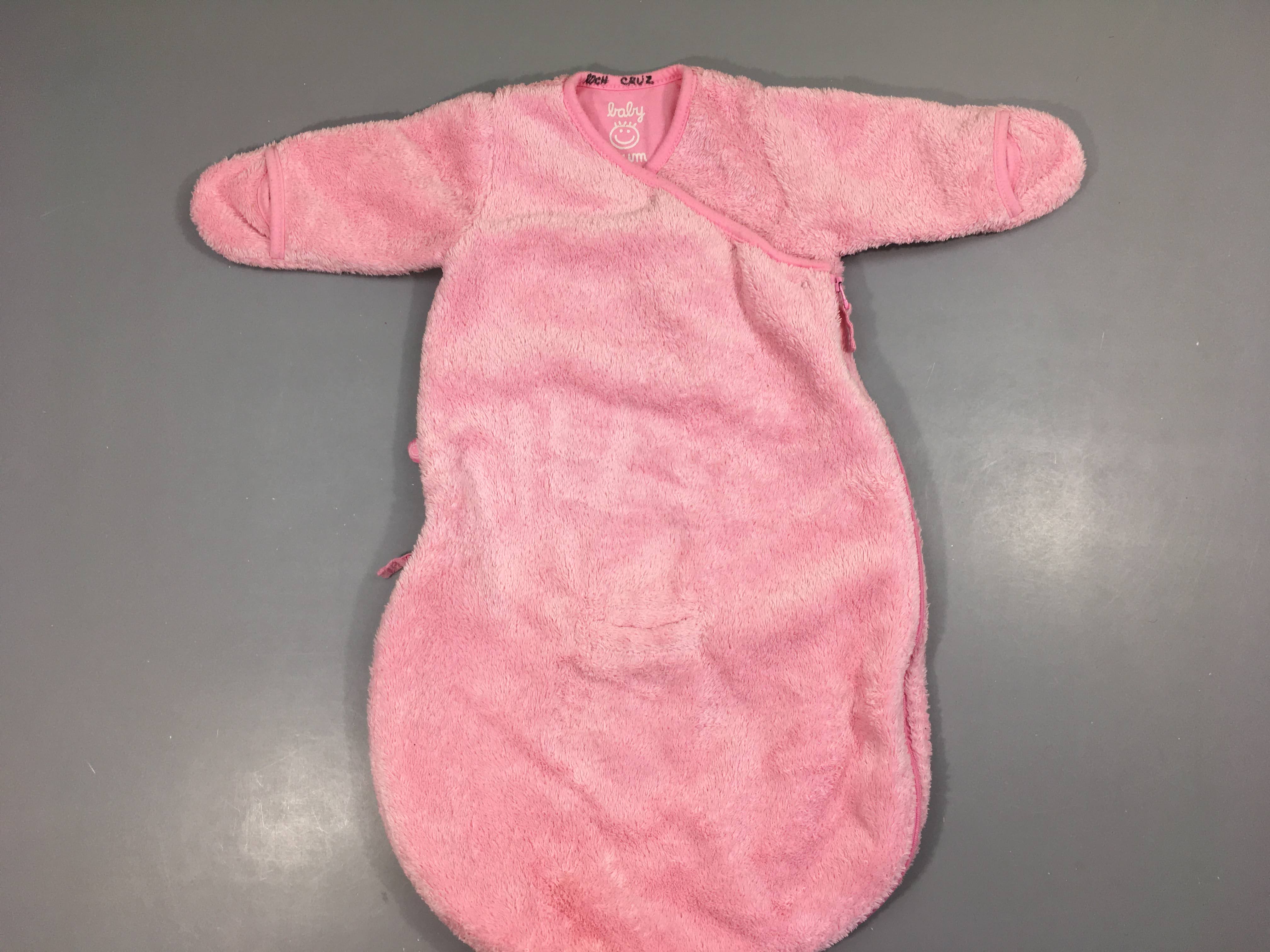 Sac de couchage velours rose 60cm