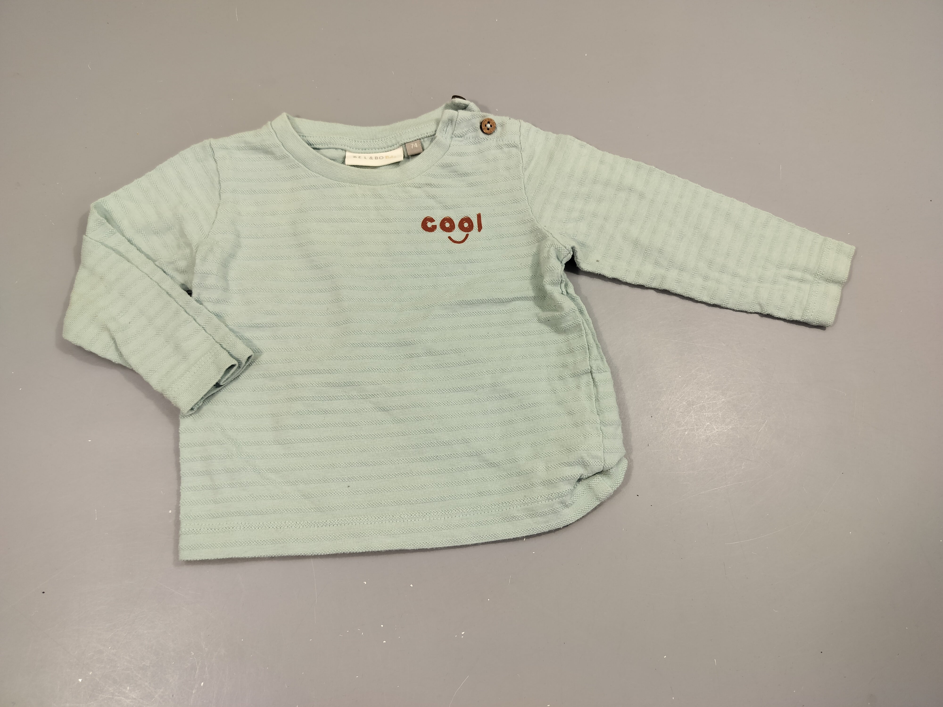 T-shirt m.l vert clair texturé 